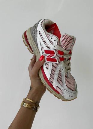 Женские кроссовки new balance 1906 red white6 фото