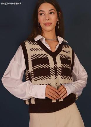 Вʼязана жилетка 8