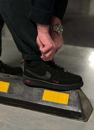 Nike air force 1 anthracite black and red price hot sale