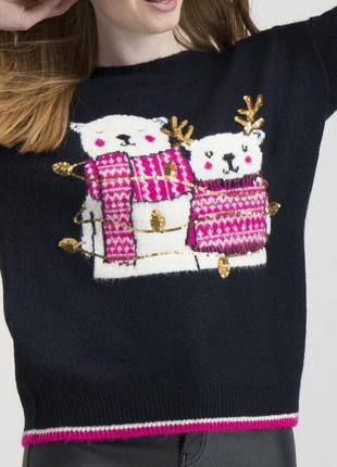 Дуже красивий і стильний брендовий в'язаний светр.1 фото