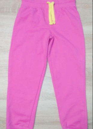 Спортивні штани на флісі трикотажні світло рожеві 1-2 років