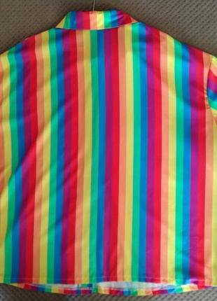 Женская рубашка с цветными полосками shein6 фото