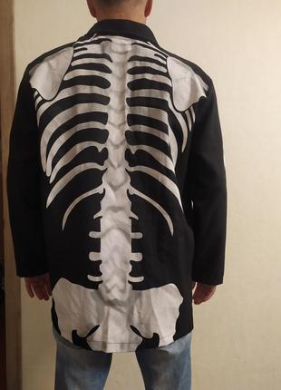 Карнавальный пиджак костюм скелета на вертеловин хеллоуин7 фото
