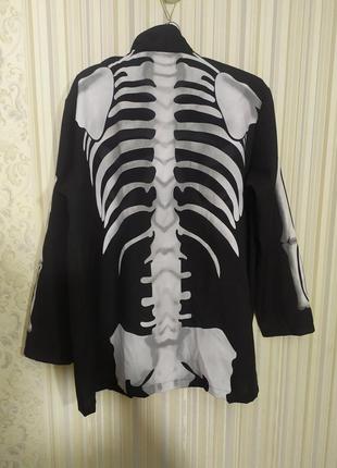 Карнавальный пиджак костюм скелета на вертеловин хеллоуин5 фото