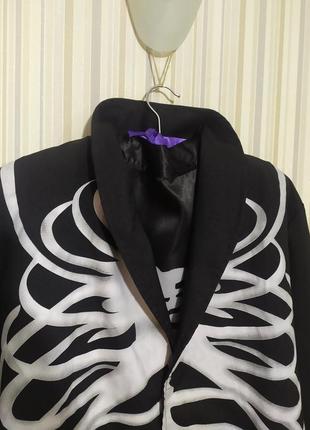 Карнавальный пиджак костюм скелета на вертеловин хеллоуин2 фото