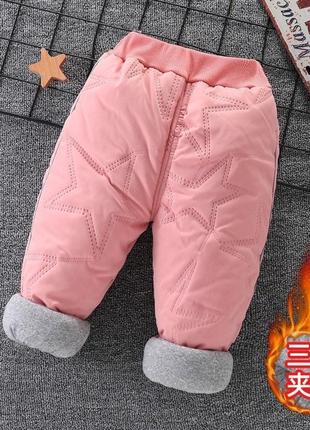Теплительные брюки для деток верх - пластиковая, утеплитель -синтапон