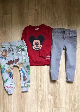 Костюм спортивный джинсы комплект 1,5-2 года микки маус