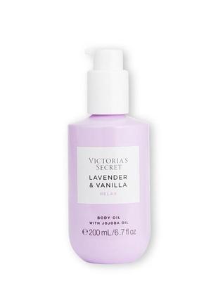 Масло для тела виктория сикрет lavender & vanilla с  маслом жожоба victoria's secret оригинал2 фото