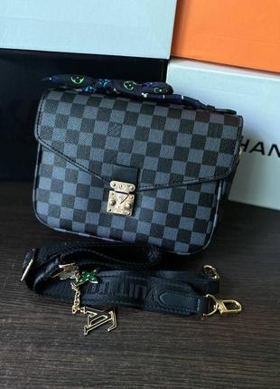 Сумка в стиле louis vuitton metis black chess2 фото