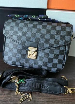 Сумка в стиле louis vuitton metis black chess8 фото