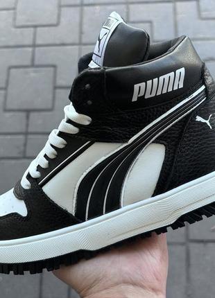 Ботинки хайтопы puma зимние на замке натуральная кожа!!️ / ботинки из натуральной кожи высочайшего качества.🥾1 фото