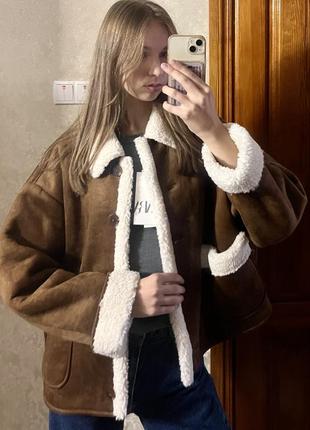 Дубленка / двухсторонняя куртка zara9 фото