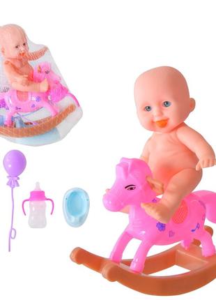 Пупс le566h-8 (144 шт./2), пляшечка, аксесуари, у сітці 20*12*6 см від магазину style & step