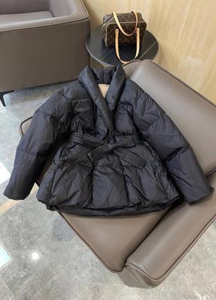 Курточка max mara пуховик плащ черная