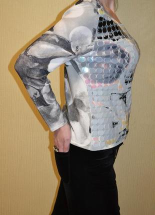 Роскошная итальянская кофта блузка с паетками3 фото