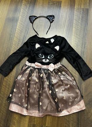 Платье детское котик на праздник1 фото