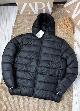 Легкий чоловічий пуховик у чорному кольорі h&m