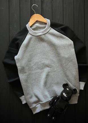 Толстовка мужская зимняя демисезонная gand черная | кофта на флисе утепленная свитшот4 фото
