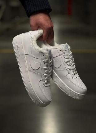 Nike air force low white winter3 фото