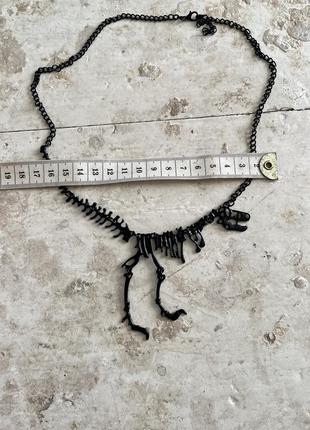 Довге намисто готичний скелет динозавра тиранозавра рекс, кулон, кулон, намисто, намисто зі сплаву кістки дракона, нашийники, ювелірні вироби2 фото