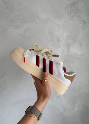 Жіночі кросівки superstar bonega beige red7 фото