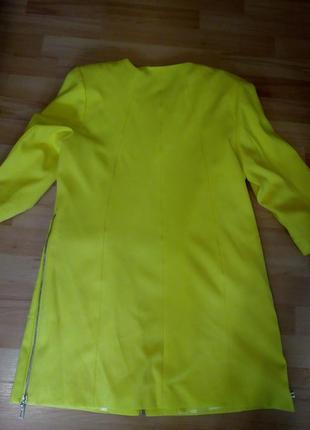 Пиджак тренч ярко желтого цвета 48-503 фото