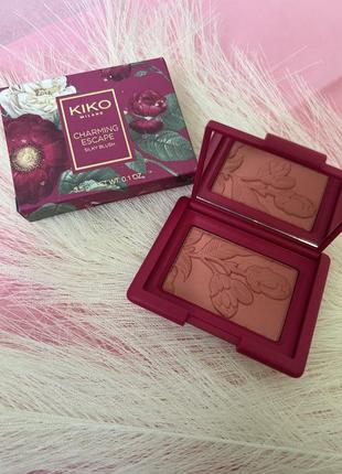 Румяна kiko milano charming escape silky blush1 фото