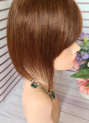 Накладка топпер макушка полупарик 100% натуральный волос с имитацией кожи головы.6 фото