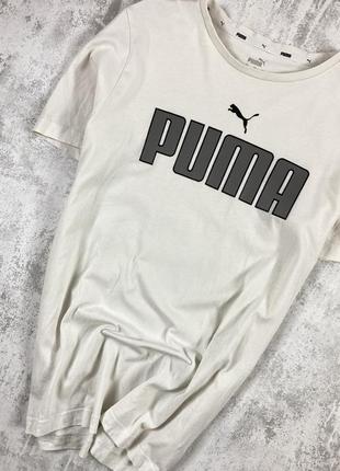 Стильная белая футболка puma с серым логотипом: ваша модная эссенция4 фото