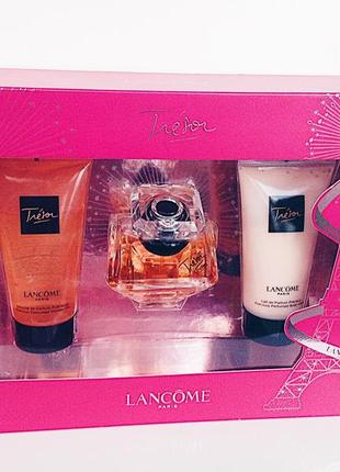 Набор lancome tresor туалетная вода 30ml + гель для душа 50ml + бальзам для тела50ml1 фото