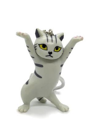 🐱🌸 милый брелок для ключей "серый котик" кошка котенок2 фото