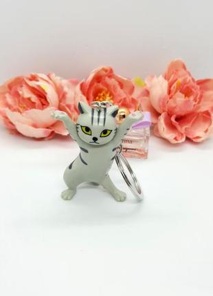 🐱🌸 милый брелок для ключей "серый котик" кошка котенок3 фото
