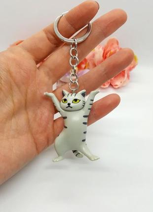 🐱🌸 милый брелок для ключей "серый котик" кошка котенок7 фото