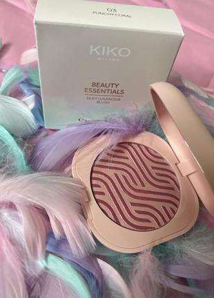 Румяна kiko milano beauty essentials silky luminous blush