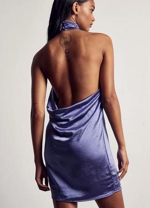 Шикарное сатиновое платье с открытой спинкой misspap1 фото
