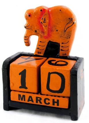 Вічний календар "слон" (15*10*5 см), дерево1 фото
