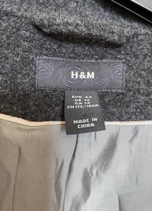 Шикарное базовое универсальное свободное пальто шерсть и вискоза 52-54 р h&m7 фото