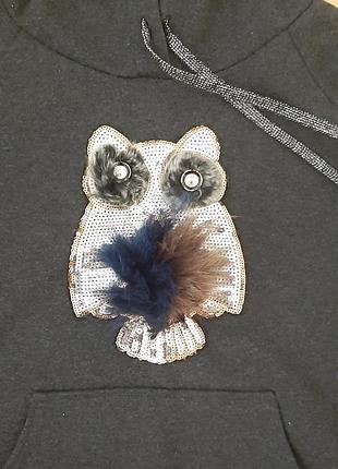 Толстовка худи с совой