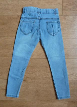 Модные джинсы с вышивкой и камнями, 6-7лет, покупала в турции, очень красивые4 фото