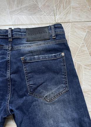 Джинсовые штаны italy rare dsquared2 distressed jeans denim skinny pants4 фото