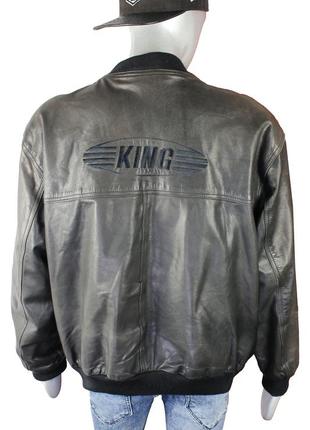 Puma king винтажная кожаная мужская куртка, бомбер 80-х4 фото