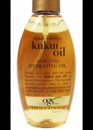 Масло-спрей для волос ogx® kukuí oil увлажнение и гладкость с маслом гавайского ореха 118 мл2 фото