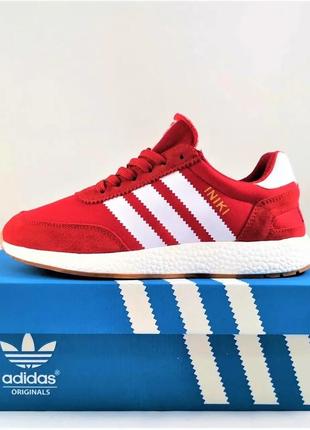 Кроссовки ad!das iniki runner boost красные женские адидас (размеры: 38)7 фото