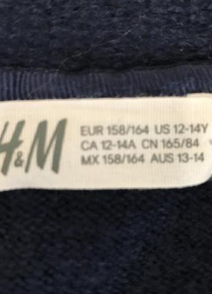 Яркий тёмно-синий распашной кардиган в звезды от h&amp;m, размер  xs-s-м5 фото