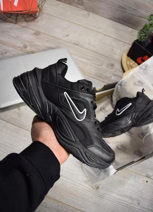 Мужские зимние кроссовки nike m2k tekno black termo fleece