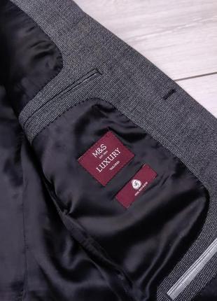 Якісний вовняний люксовий піджак сірого кольору 39 р5 фото