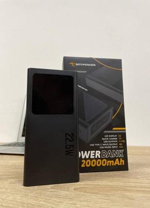 Павербанк с фонариком beepower 20000mah 22.5w черный