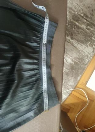 Спідниця юбка міді зі штучної шкіри2 фото