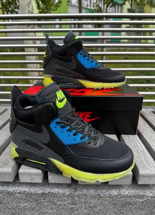 Nike air max 90 мужские ботинки, высокие деми кроссовки. мужские кроссовки, ботинки 41-45