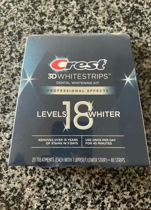 Отбеливающие полоски crest 3dwhitestrips professional effects. 40 шт новий дизайн1 фото